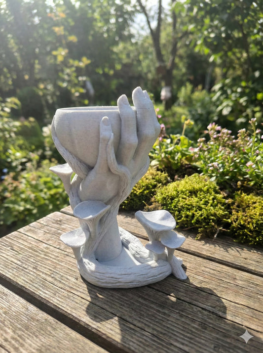 Enchanted Forest Hand Planter | Cottagecore Mushroom Decor